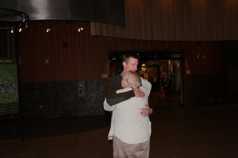 Pat saying goodbye to Ranger Chris.JPG