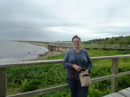 Maria at Ecocenter trailhead.jpg