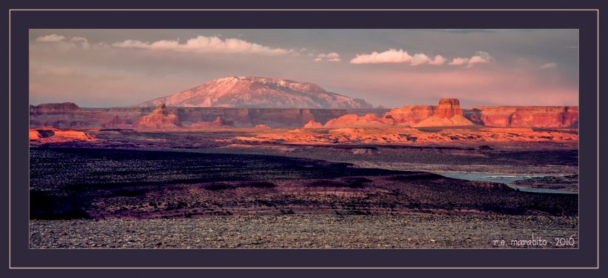 Navajo Mountain beyond Lake Powell-framed and signed (Medium).jpg