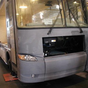 Front view of coach
