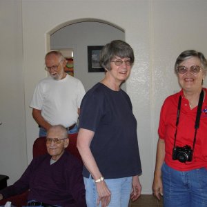 Seated Don Jordan, Jim & Anne Dorough and Lorna Reiter