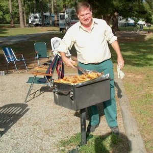 Gary at the grill