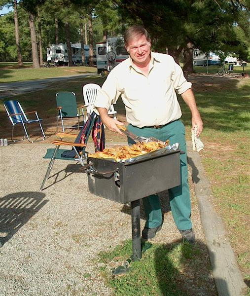 Gary at the grill