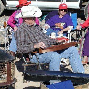 Dave Reavis plays the dulcimer