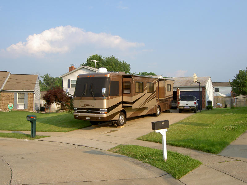 Driveway camping.